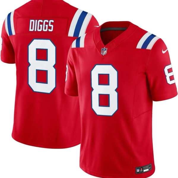 England Patriots Red Jersey Mens Large Stefon Diggs 8