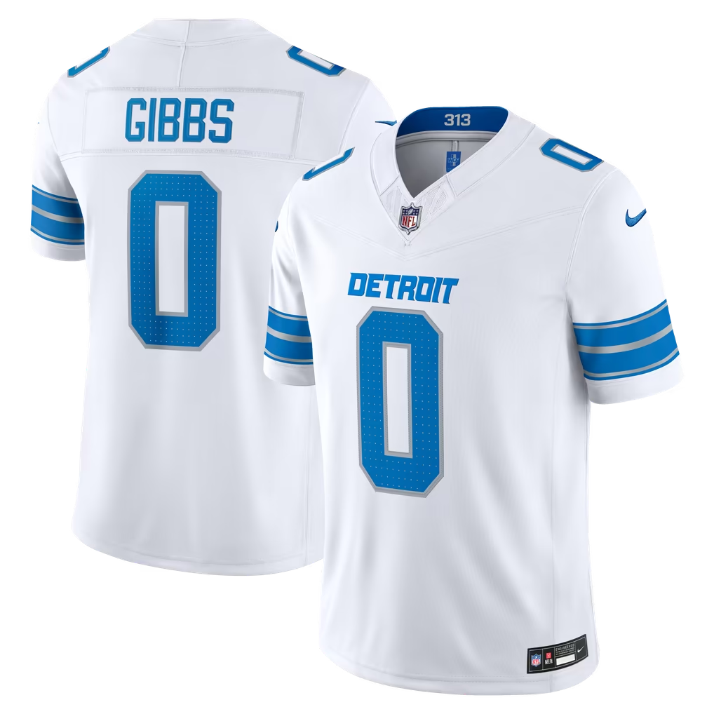 3rd Generation Detroit Lions Hutchinson Gibbs St Brown Goff Wiiliams Teslaa Nike NFL Jerseys - Image 11