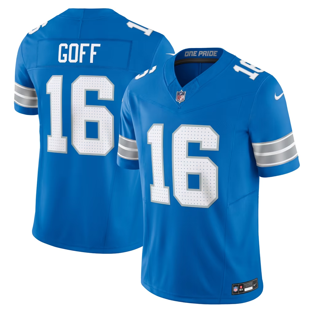 3rd Generation Detroit Lions Hutchinson Gibbs St Brown Goff Wiiliams Teslaa Nike NFL Jerseys - Image 4
