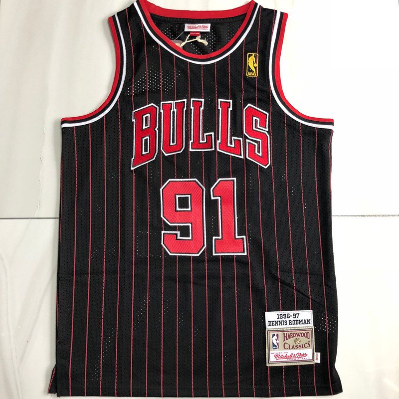 Dense Embroidery #91 Dennis Rodman Chicago Bulls NBA Finals Jerseys Mitchell & Ness - Image 7