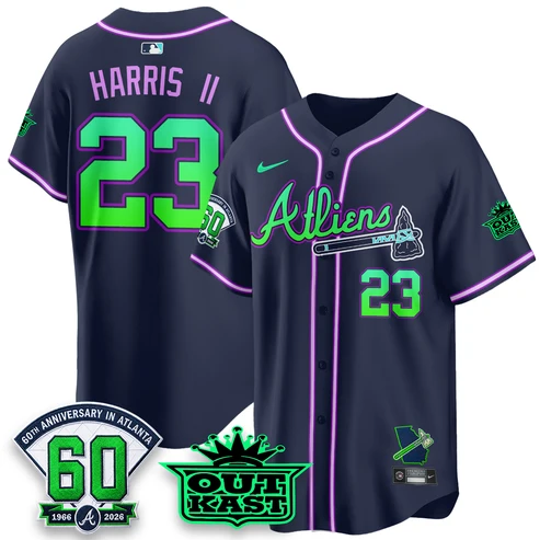 Atlanta Braves New Version Acuna JR Riley Jones Aaron MLB Tops Nike - Image 4