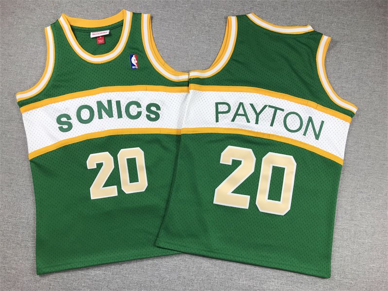 Breathable Mesh 20 Gary Payton Mitchell & Ness 95 96 Sonics Jersey Child