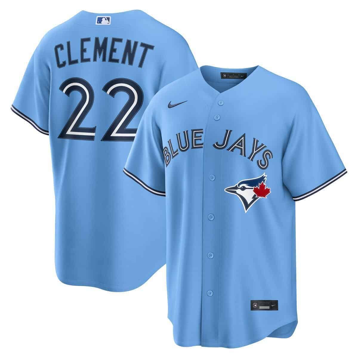 Light Blue Toronto Stitched Guerrero jr. Barger Springer Clement MLB Shirts Nike - Image 5