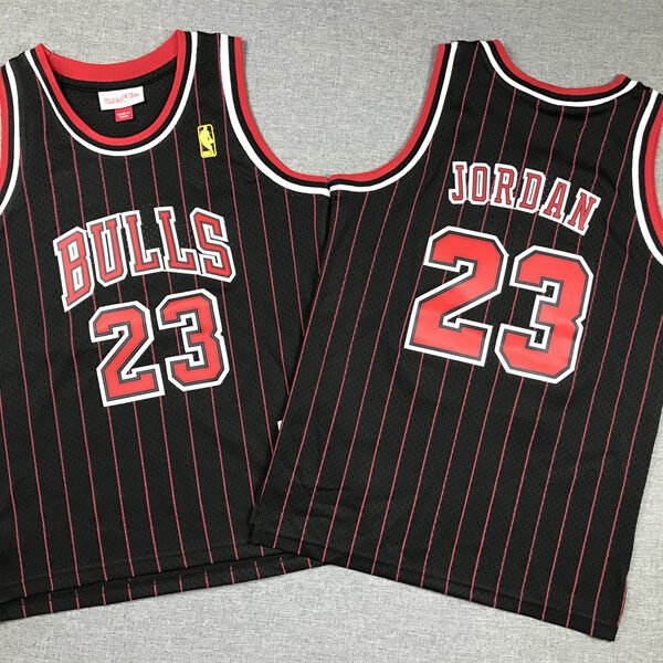 Mitchell & Ness Chicago Bulls Michael Jordan White Red Black Stitched Youth Jersey