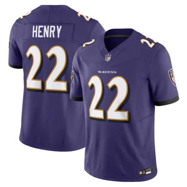 Derrick Henry #22 Baltimore Ravens White Purple Black NFL Jersey Nike