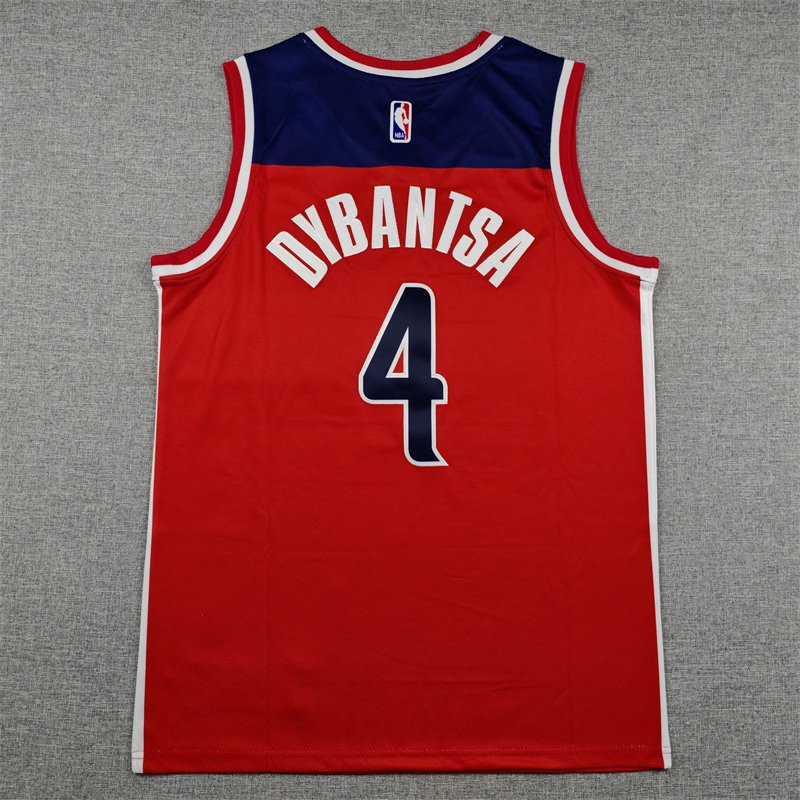Washington Wizards AJ Dybantsa #4 Nike Red White NBA Jersey - Image 2