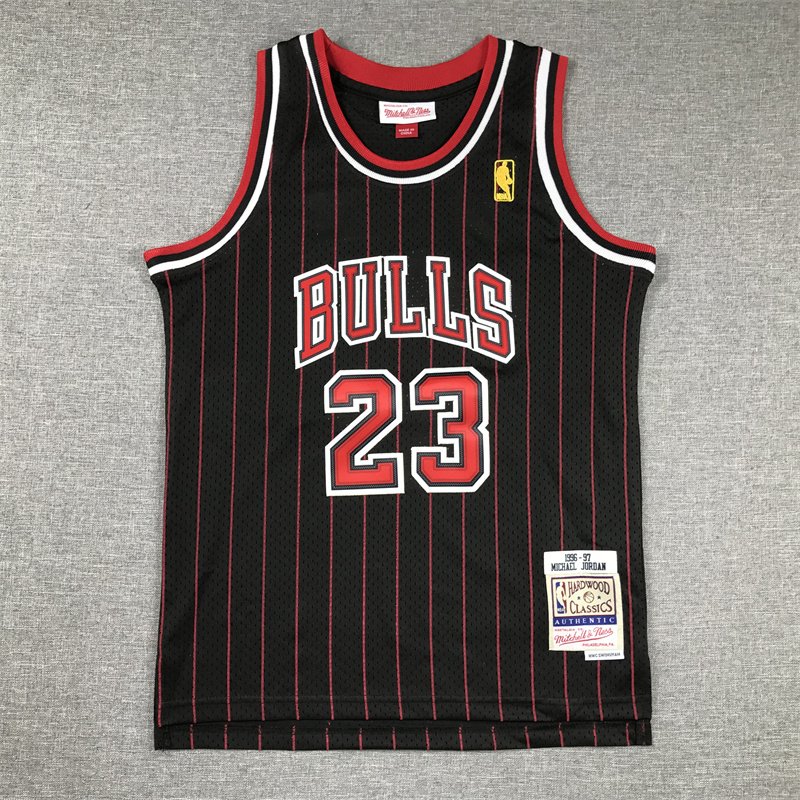 Mitchell & Ness Chicago Bulls Michael Jordan White Red Black Stitched Youth Jersey - Image 2