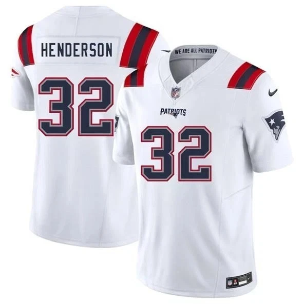 NWT Men's Patriots #32 TreVeyon Henderson Navy Limited Stitched Jersey S-3XL