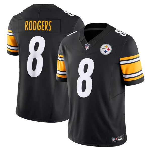 Pittsburgh Steelers White Black Yellow Stitched Aaron Rodgers Nike Jersey