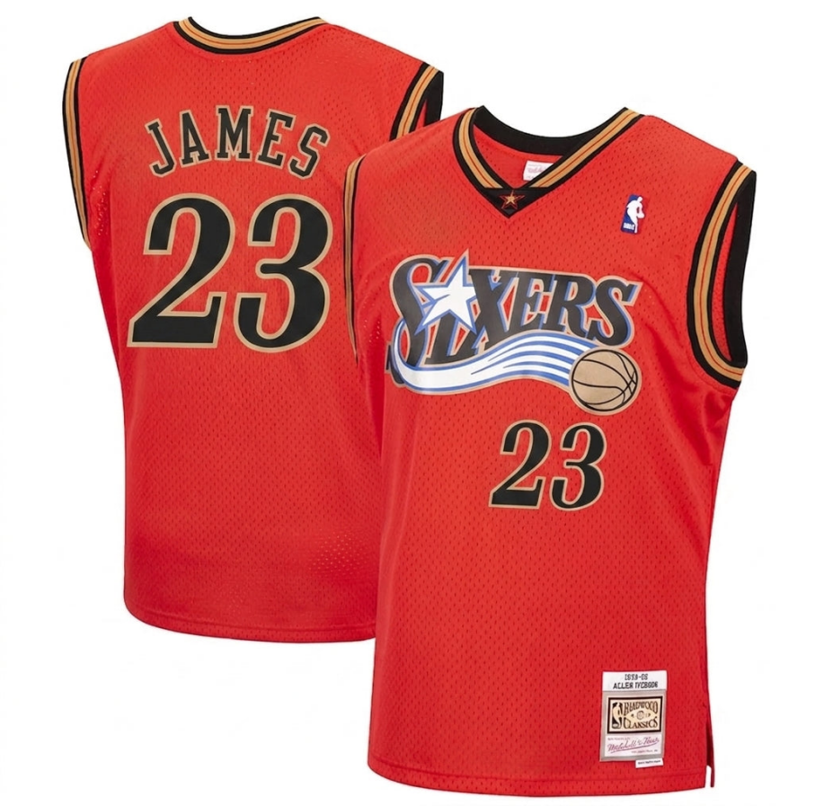 Retro Designs Philadelphia 76ers LeBron James Jerseys Mitchell & Ness