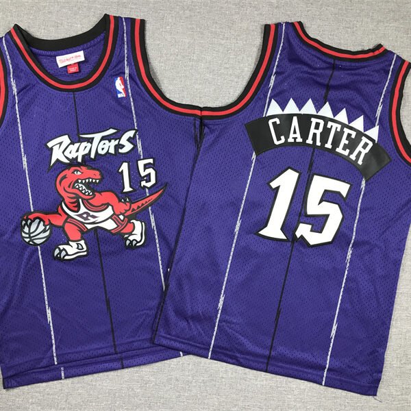Toronto Raptors Stitched Kids Baksetball Wear Vince Carter