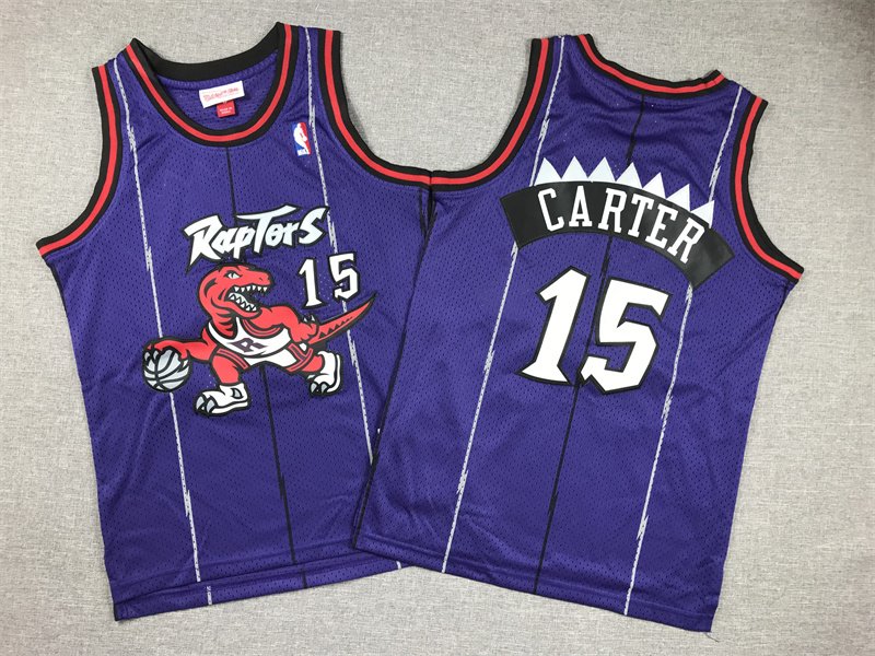 Toronto Raptors Stitched Kids Baksetball Wear Vince Carter