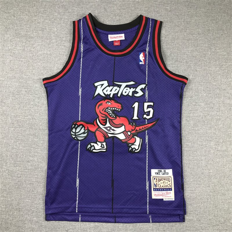 Toronto Raptors Stitched Kids Baksetball Wear Vince Carter - Image 2