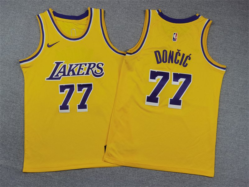 Los Angeles Lakers Luka Dončić 77 Stitched Youth Jersey