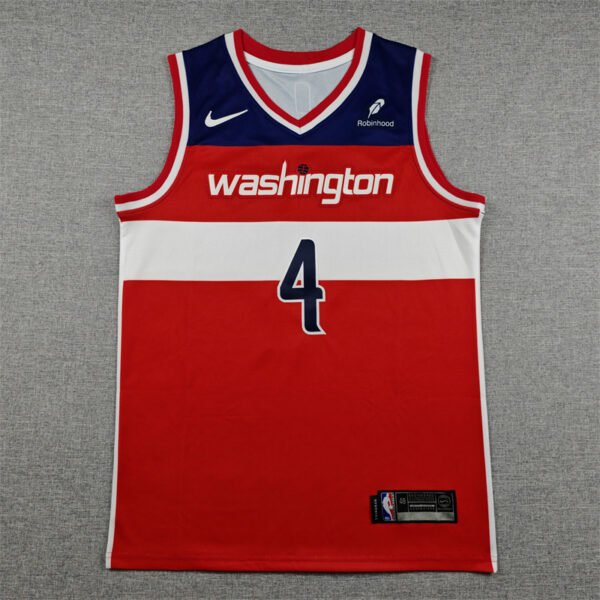Washington Wizards AJ Dybantsa #4 Nike Red White NBA Jersey
