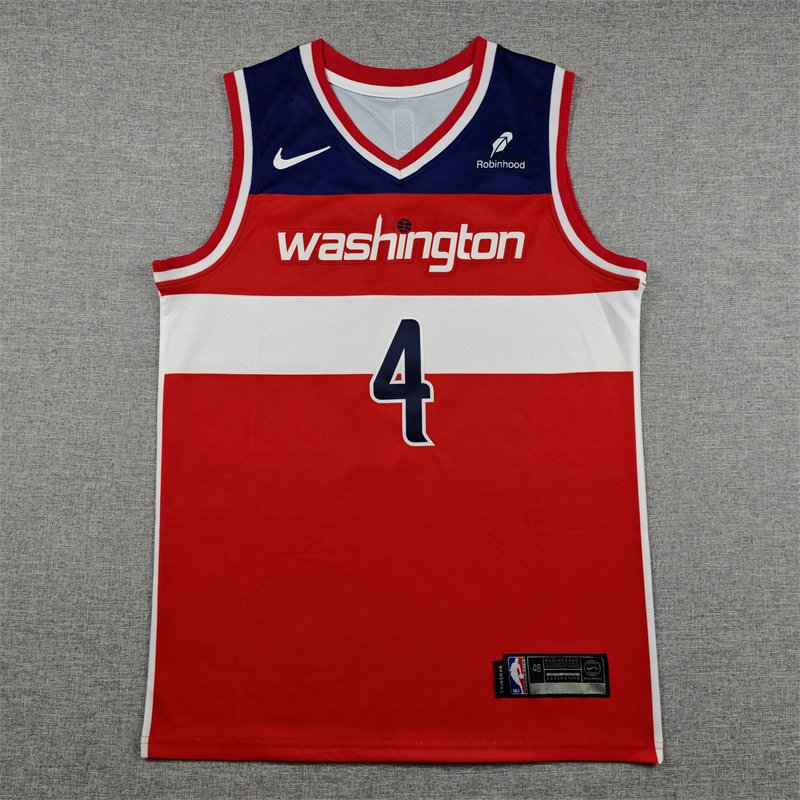 Washington Wizards AJ Dybantsa #4 Nike Red White NBA Jersey