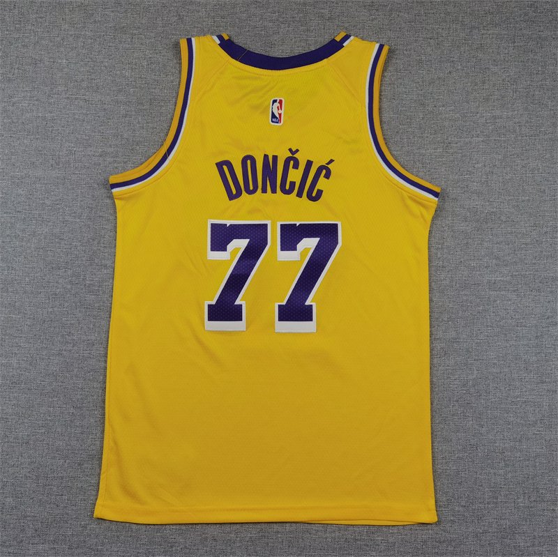 Los Angeles Lakers Luka Dončić 77 Stitched Youth Jersey - Image 3