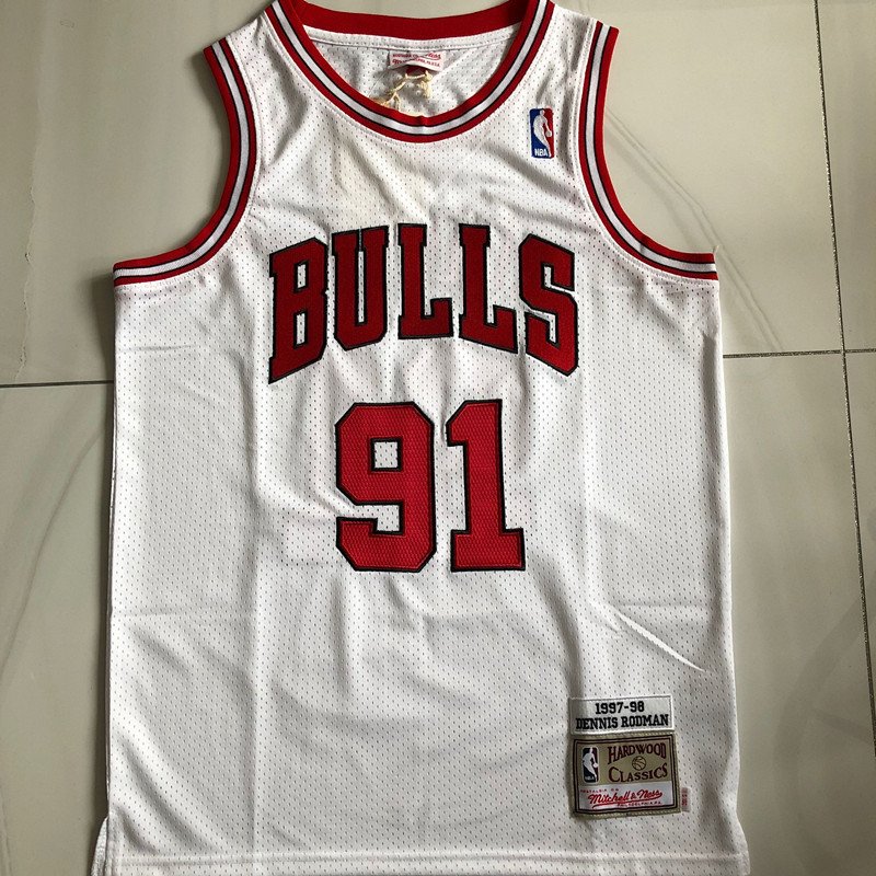Dense Embroidery #91 Dennis Rodman Chicago Bulls NBA Finals Jerseys Mitchell & Ness - Image 9