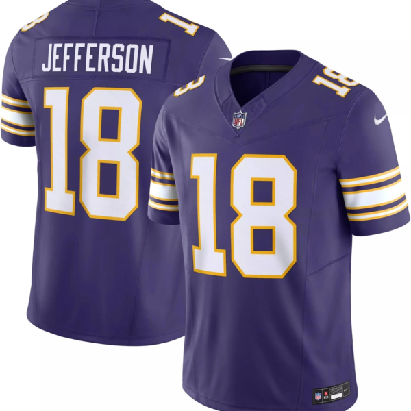 Men Nike Minnesota Vikings Purple Justin Jefferson #18 NFL Jersey