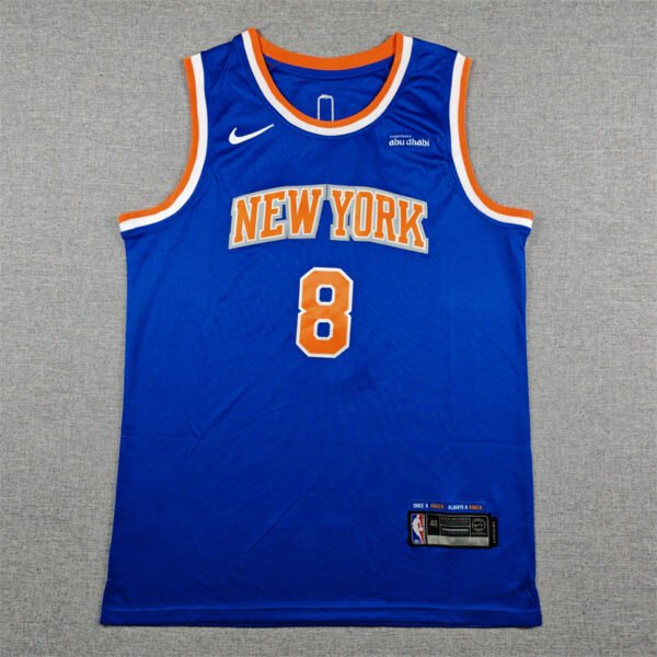 OG Anunoby New York Knicks White Blue Stitched NBA Jersey