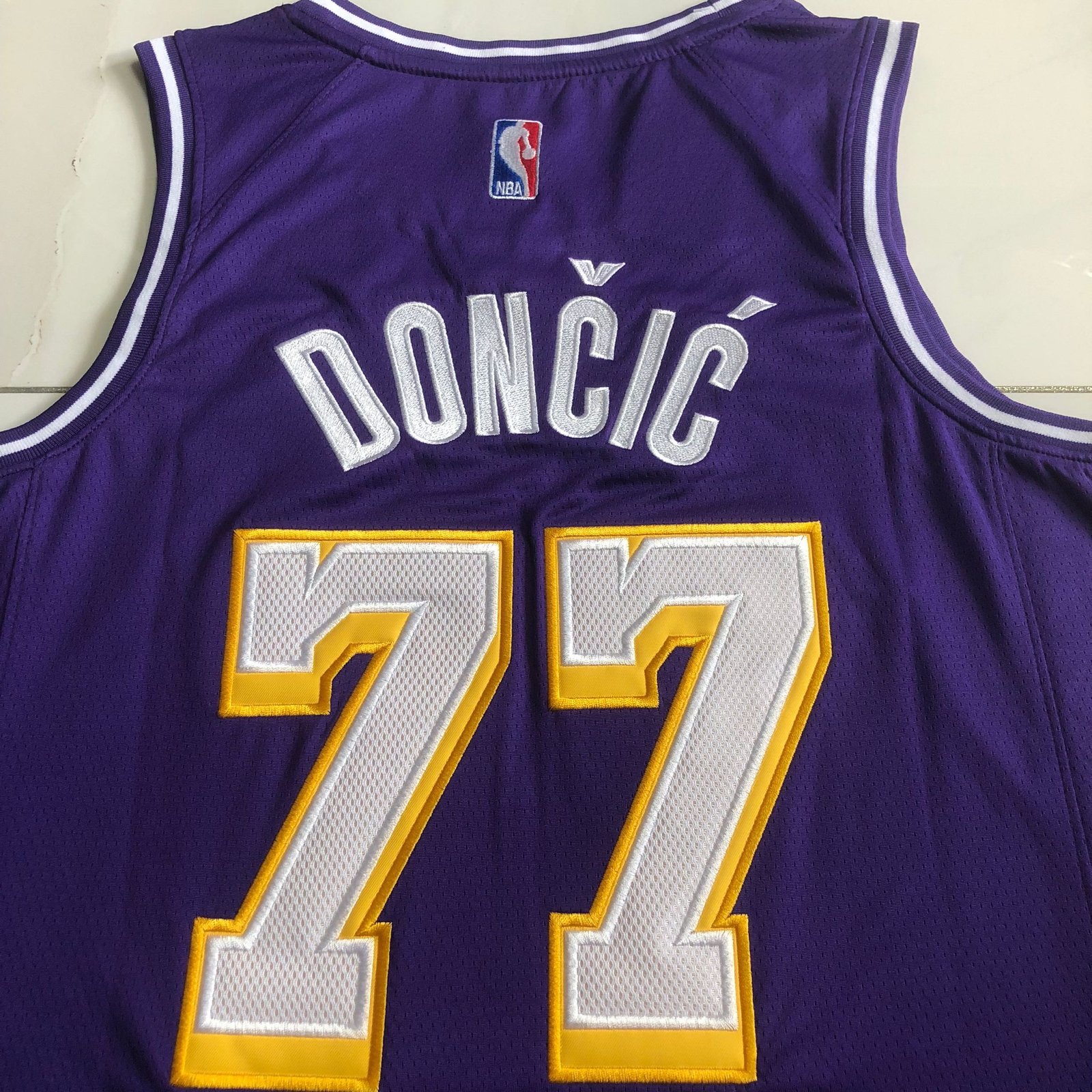 Los Angeles Lakers Luka Doncic 77 Dense Nike NBA Jersey - Image 3