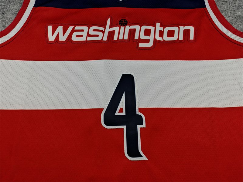 Washington Wizards AJ Dybantsa #4 Nike Red White NBA Jersey - Image 3