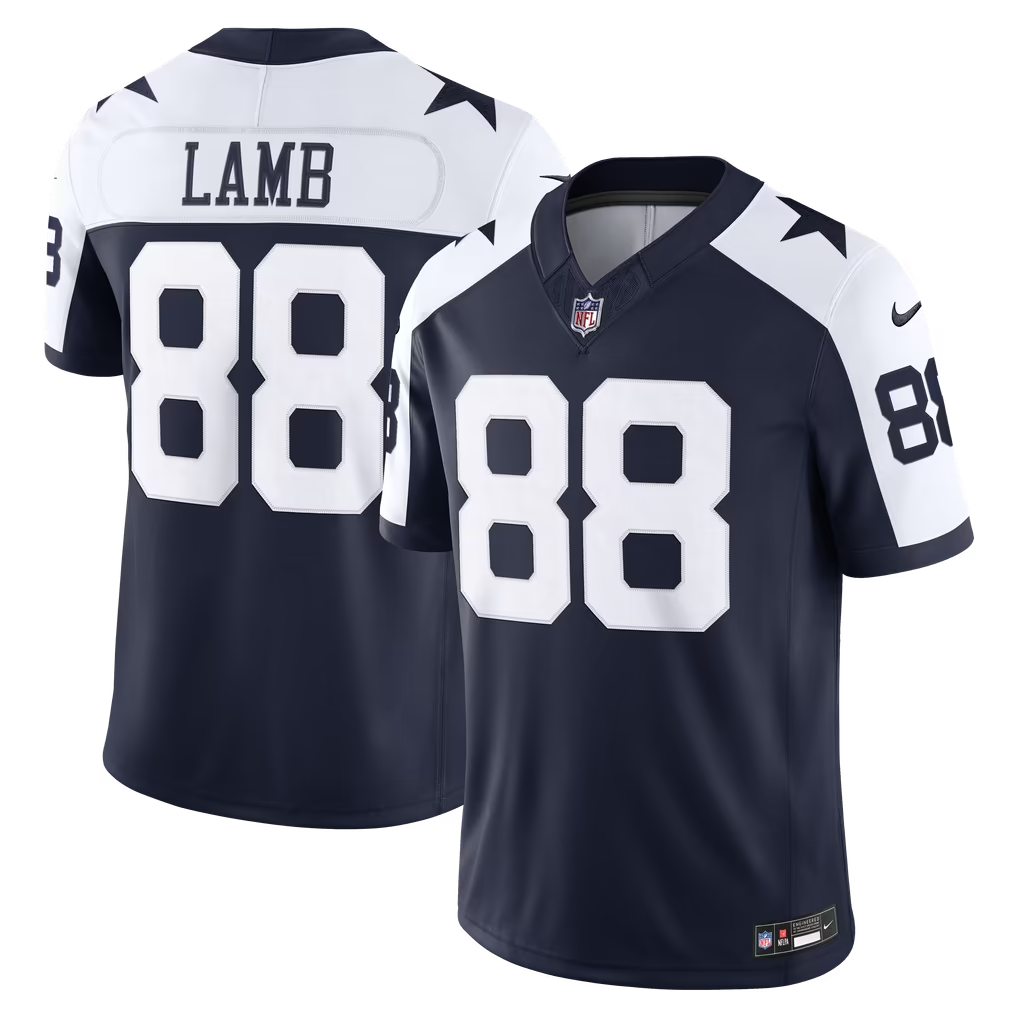 Adult Nike CeeDee Lamb Navy White Dallas Cowboys Vapor F.U.S.E. Limited Jersey - Image 4