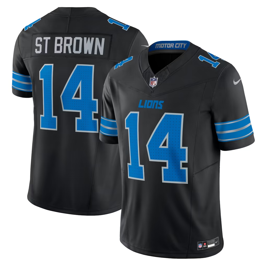 3rd Generation Detroit Lions Hutchinson Gibbs St Brown Goff Wiiliams Teslaa Nike NFL Jerseys - Image 7