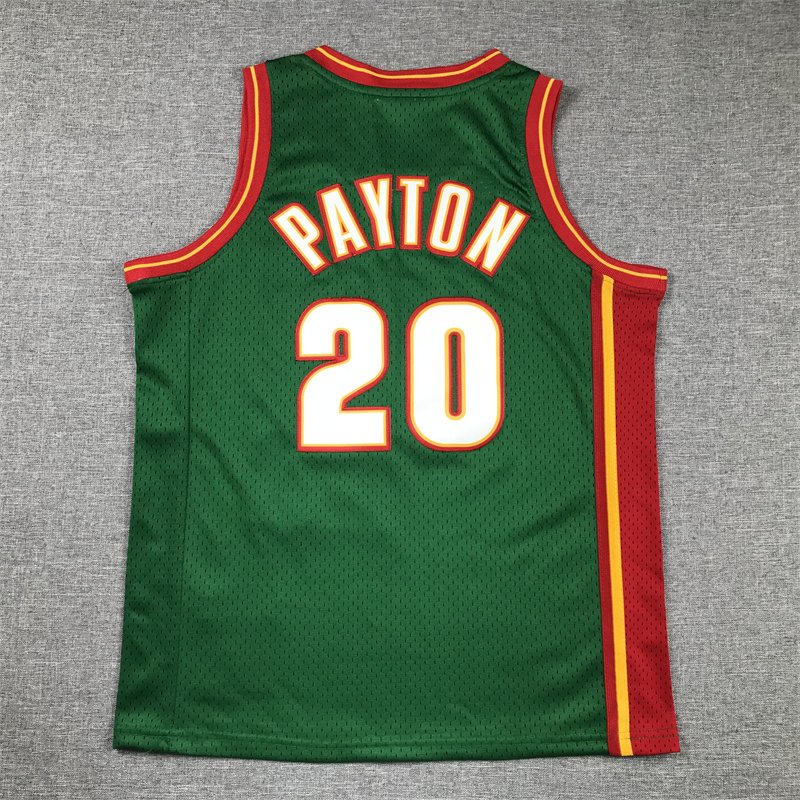 Breathable Mesh 20 Gary Payton Mitchell & Ness 95 96 Sonics Jersey Child - Image 2