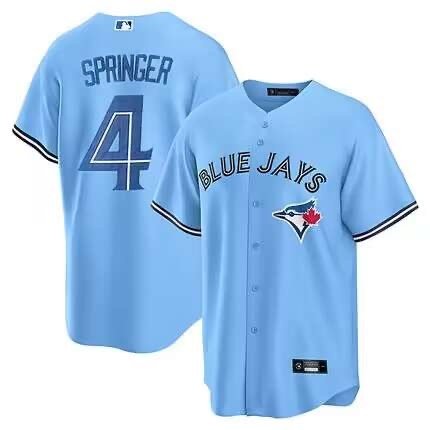 Light Blue Toronto Stitched Guerrero jr. Barger Springer Clement MLB Shirts Nike - Image 2