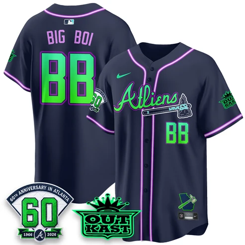 Atlanta Braves New Version Acuna JR Riley Jones Aaron MLB Tops Nike - Image 5
