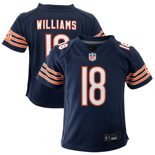 Youth Caleb Williams Chicago Bears Nike White Navy Orange NFL Jersey