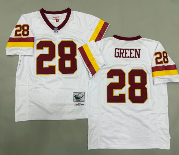 Stitched Authentic 90s' Darrell Green #28 Mitchell & Ness Retro Shirt