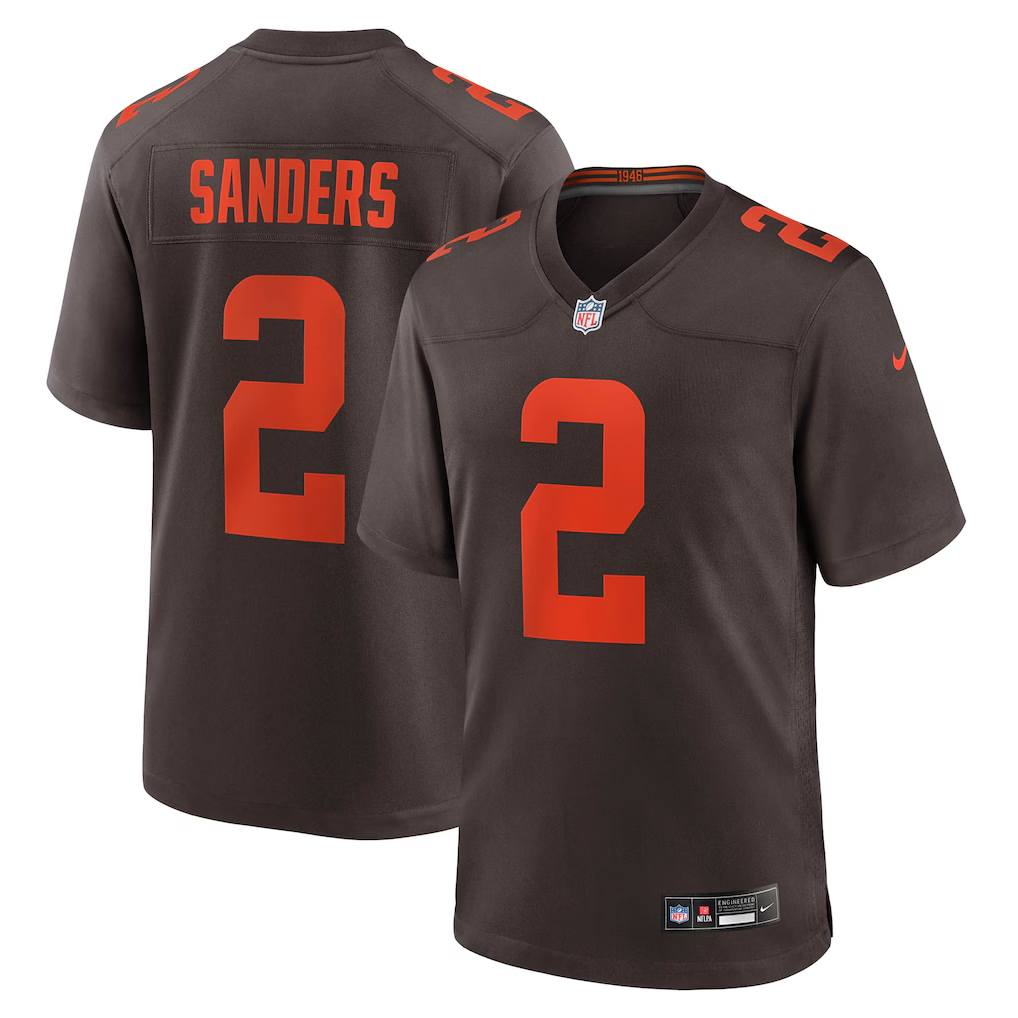 Shedeur Sanders Cleveland Browns Nike Alternate Game Jersey - Image 4