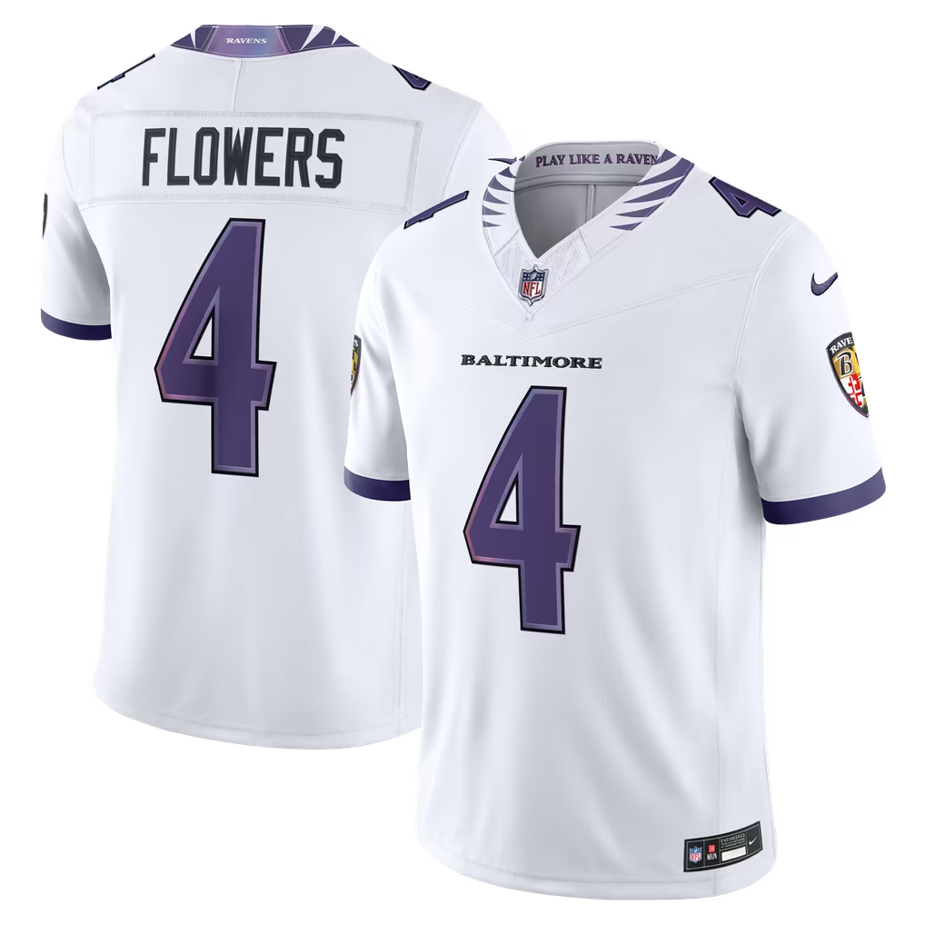 B.Ravens Jackson Lane Henry Hendrickson Flowers Stitched American Football Jerseys Nike - Image 8