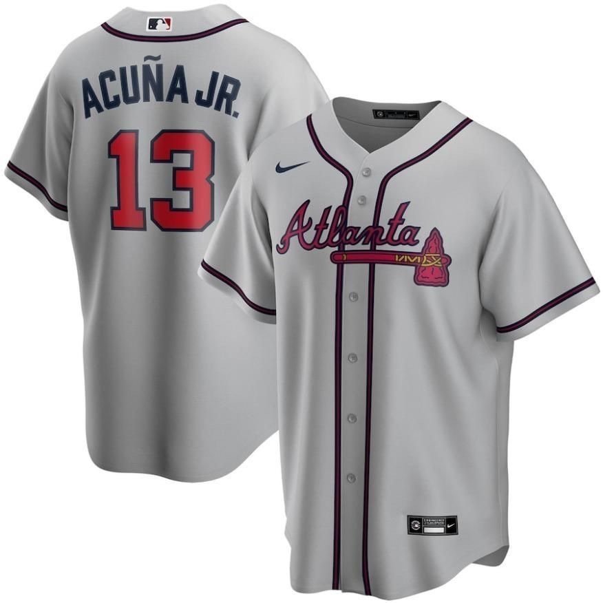 Nike Ronald Acuña Jr. #13 Atlanta Braves Stitched Men Baseball Shirt - Image 5