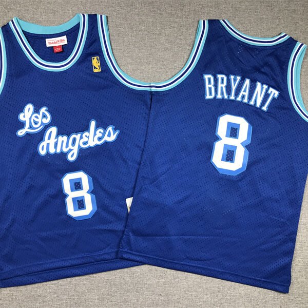 Children Stitched Kobe Bryant #8 White Yellow Purple Retro NBA Jersey
