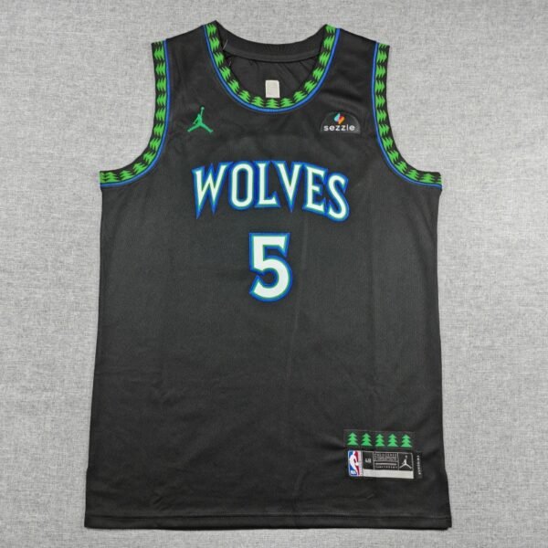 2027 Minnesota Timberwolves Anthony Edwards #5 Stitched NBA Jersey Jordan Logo
