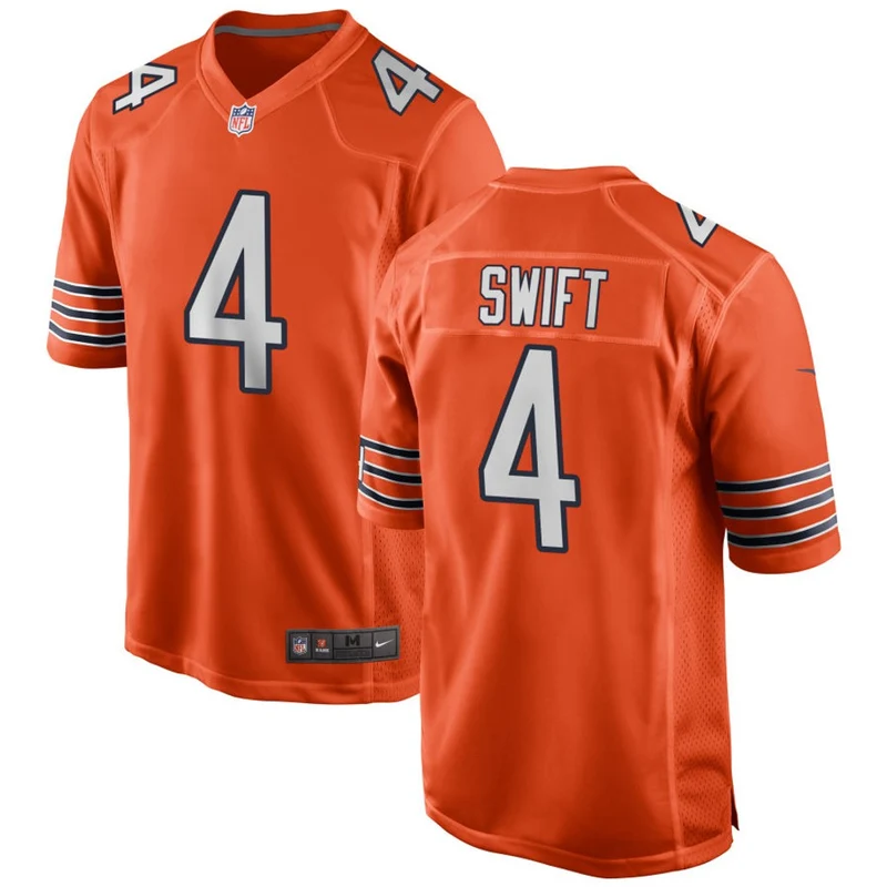 Chicago Bears Nike D'Andre Swift Navy Orange White Stitched NFL Jersey - Image 2