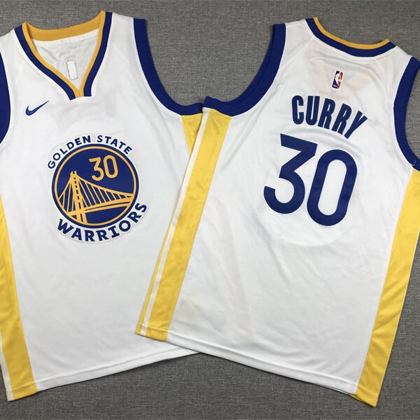 Stitched Golden State Warriors Stephen Curry Basketball Jersey Youth
