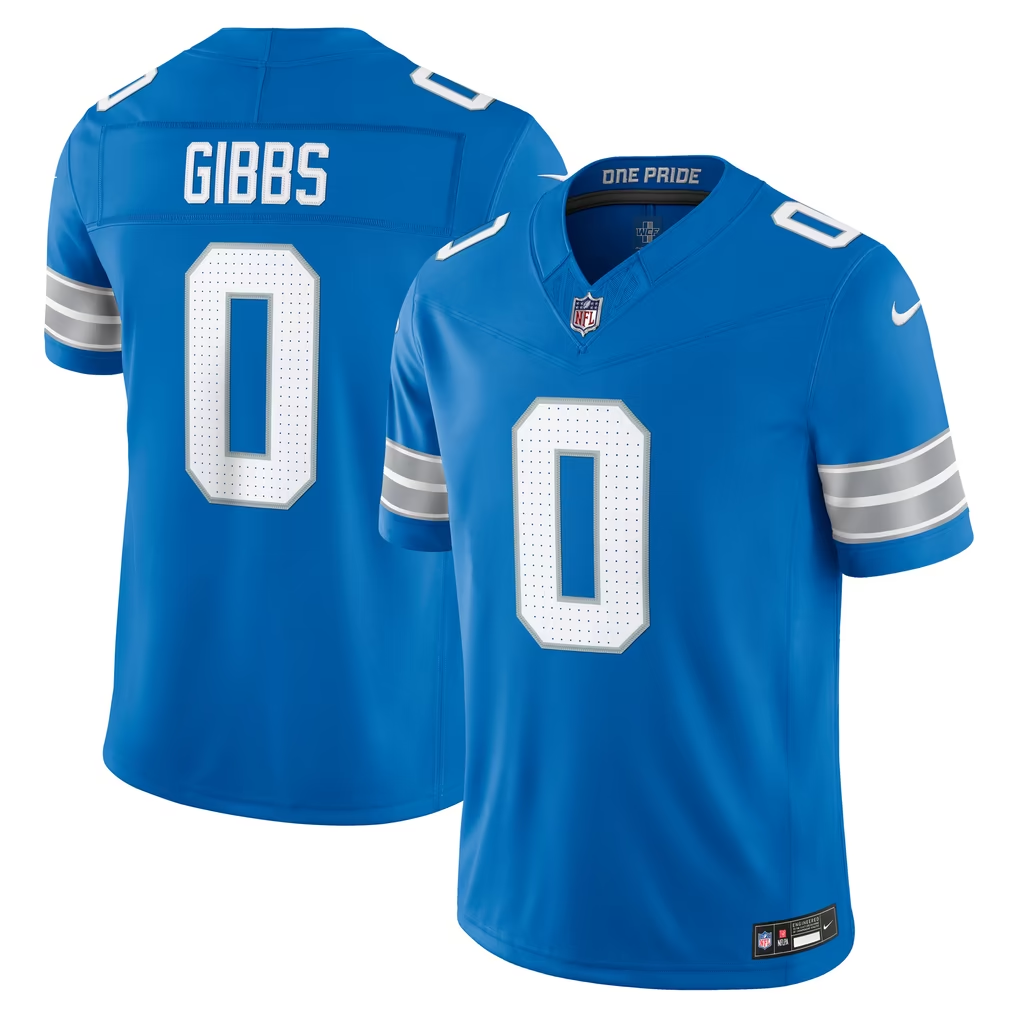 3rd Generation Detroit Lions Hutchinson Gibbs St Brown Goff Wiiliams Teslaa Nike NFL Jerseys - Image 2