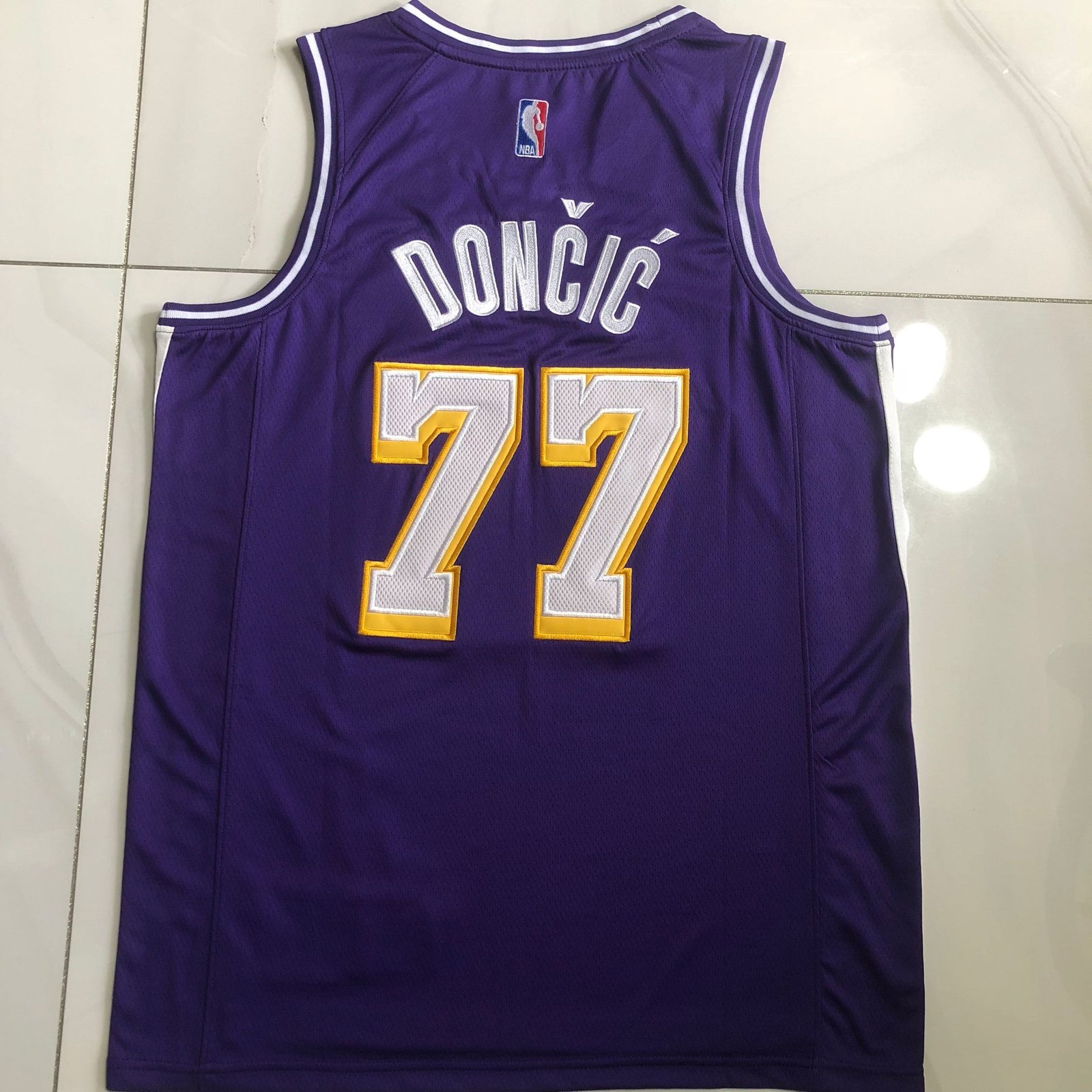 Los Angeles Lakers Luka Doncic 77 Dense Nike NBA Jersey - Image 2