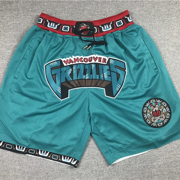 Memphis Grizzlies Green Navy Blue Men Shorts NBA