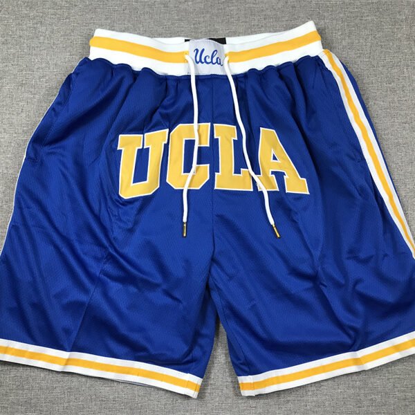 UCLA Bruins Basketball Shorts with Pocket White Blue Men S-XXL