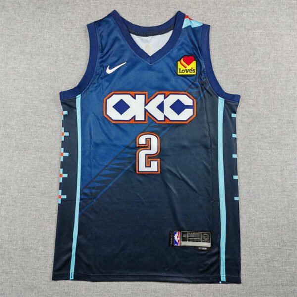 Shai Gilgeous-Alexander Oklahoma City Embroidery Nike Thunder NBA Jersey