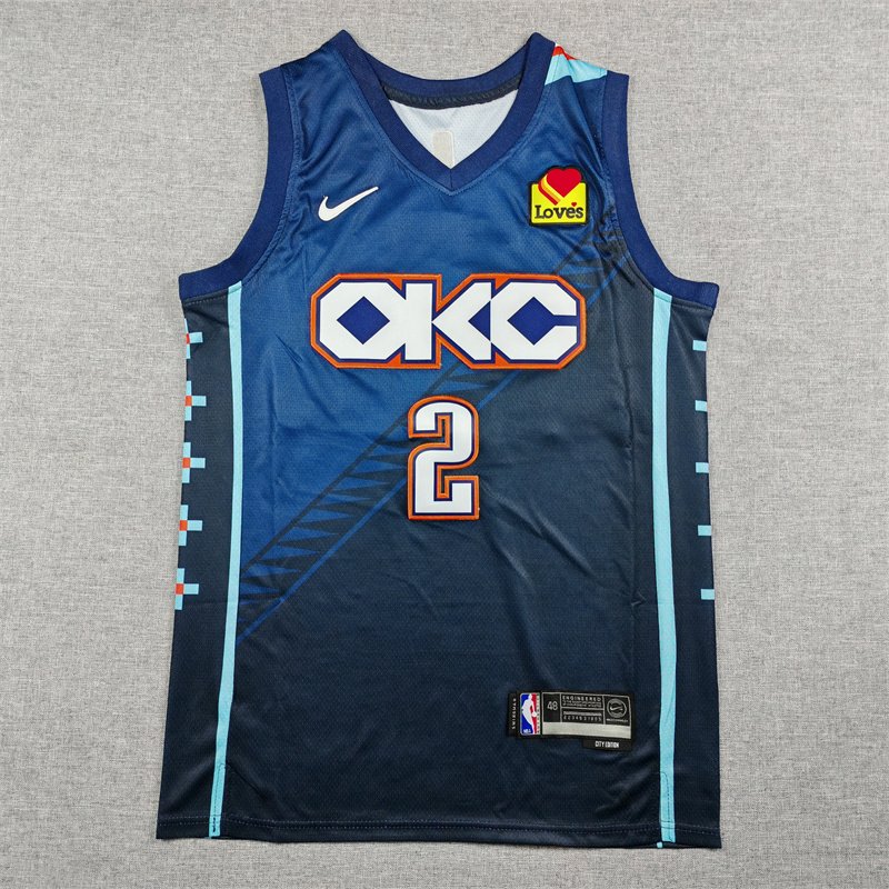Shai Gilgeous-Alexander Oklahoma City Embroidery Nike Thunder NBA Jersey