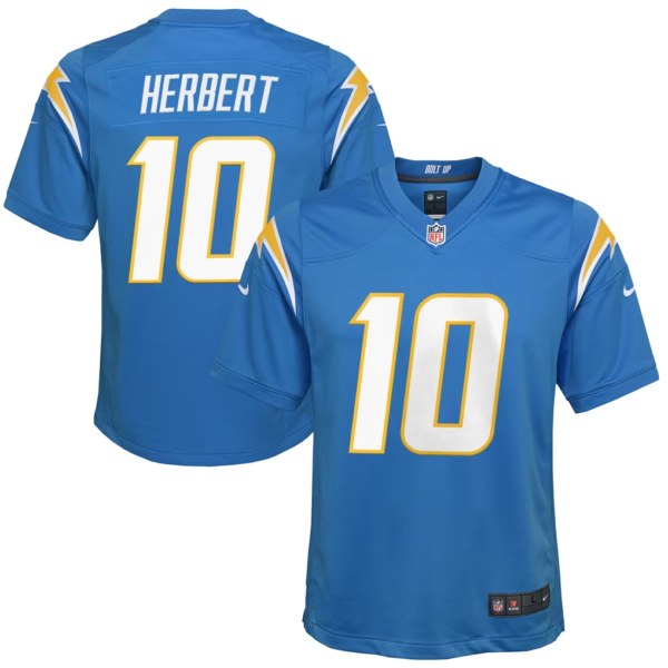 Youth Justin Herbert Los Angeles Chargers Nike Alternate Chargers Game Player Jersey