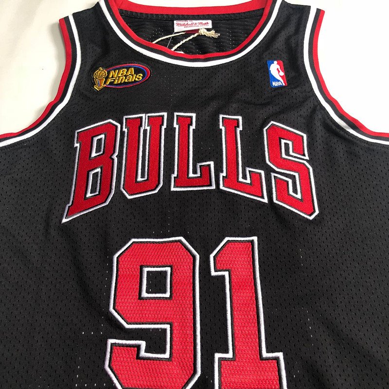Dense Embroidery #91 Dennis Rodman Chicago Bulls NBA Finals Jerseys Mitchell & Ness - Image 5