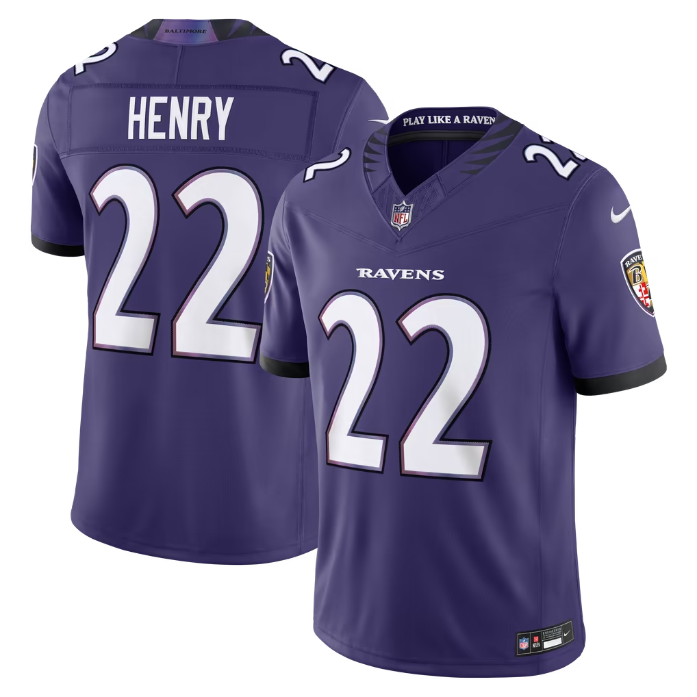 B.Ravens Jackson Lane Henry Hendrickson Flowers Stitched American Football Jerseys Nike - Image 6