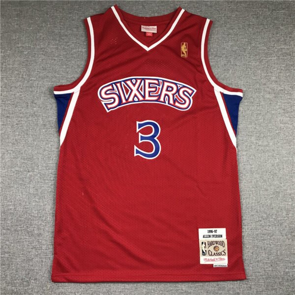 Mitchell & Ness Allen Iverson #3 Philadelphia 76ers Retro Basketball Jerseys